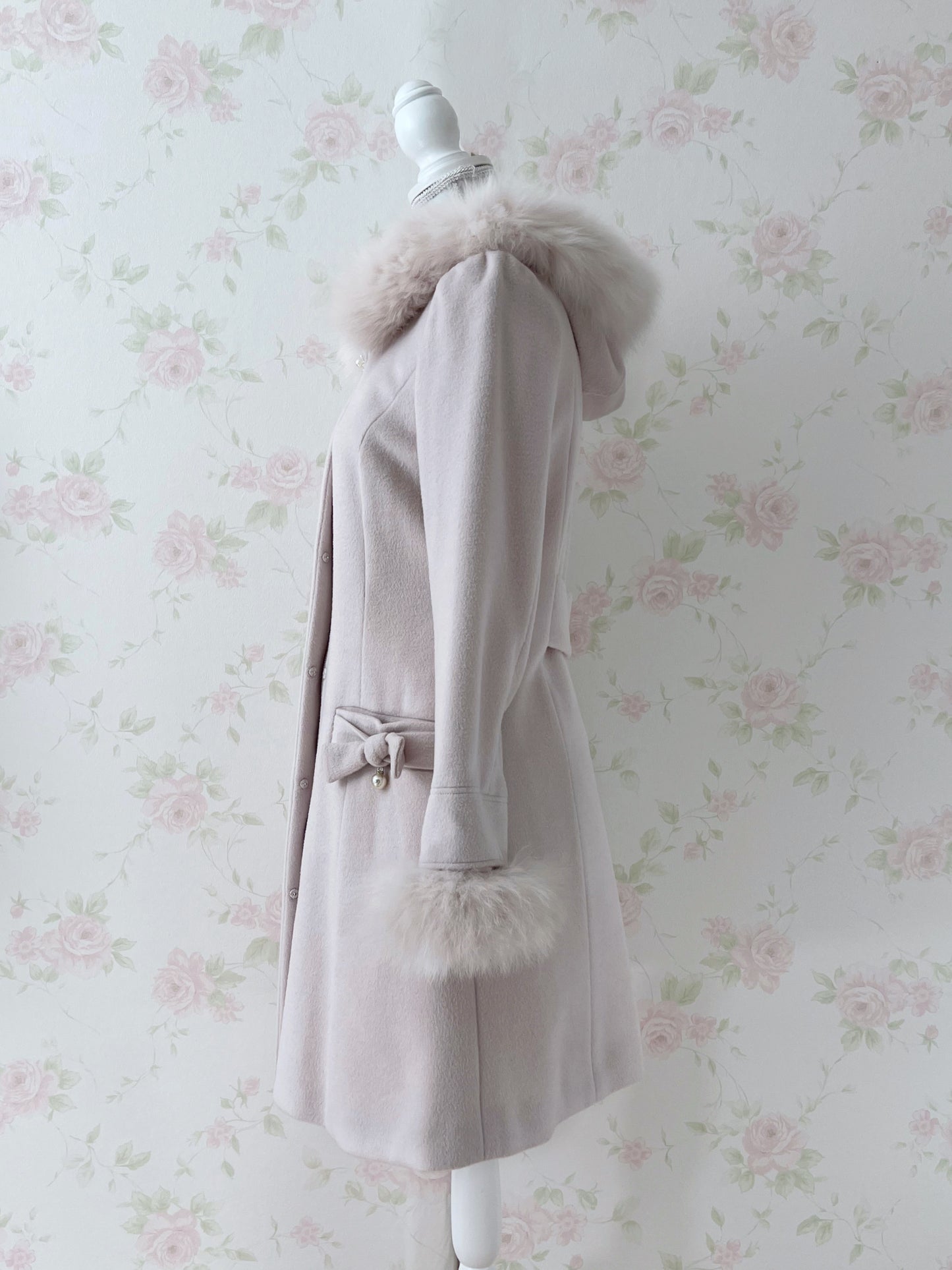 LODISPOTTO Side Ribbon Girly Wool Coat