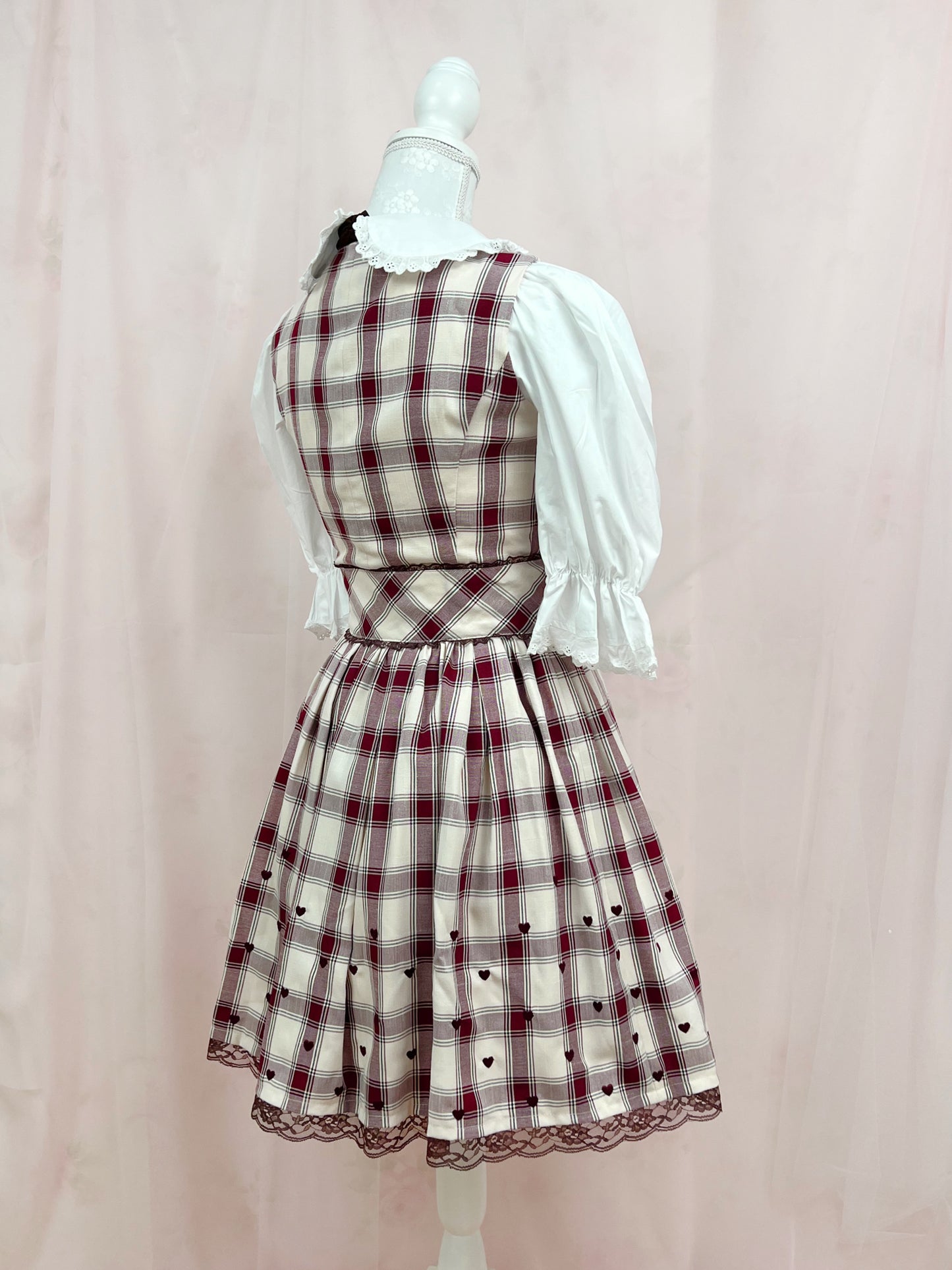 (46% OFF) mille fille closet by LODISPOTTO Heart Dot Checked Dress