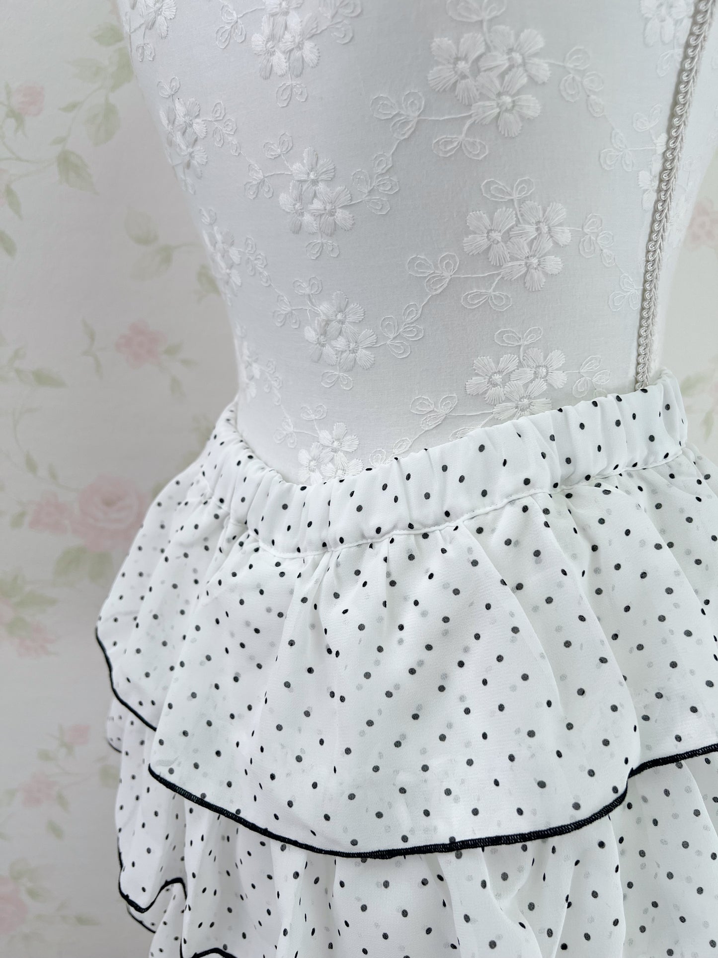GRL Polka Dot Layered Sukapan(White)