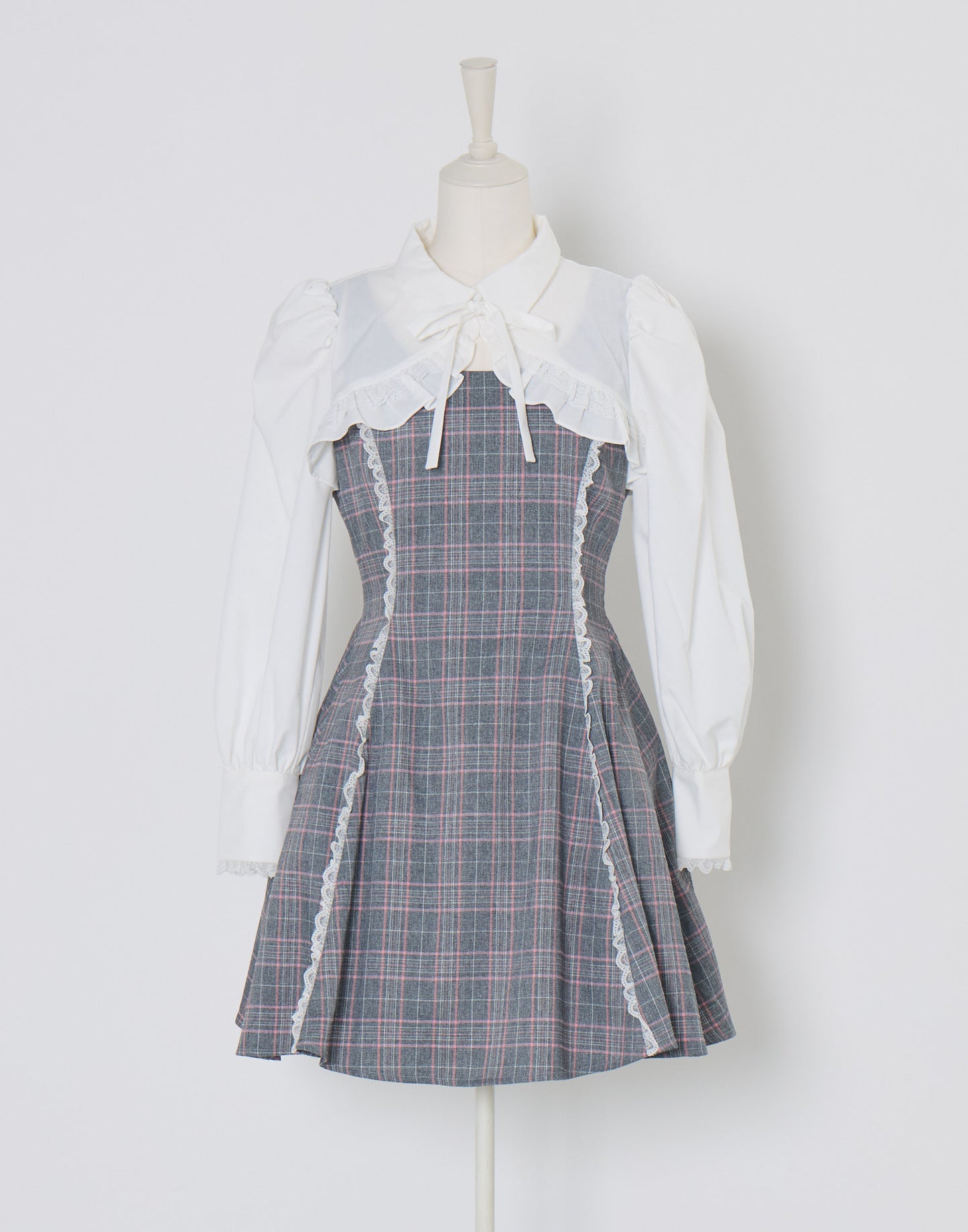 (Pre-order) mellfy memory Melty Café Check Dress