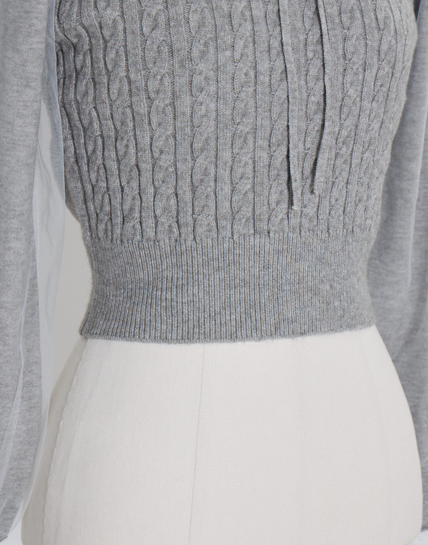 (Pre-order) mellfy memory Girls Cable Knit Blouse Top