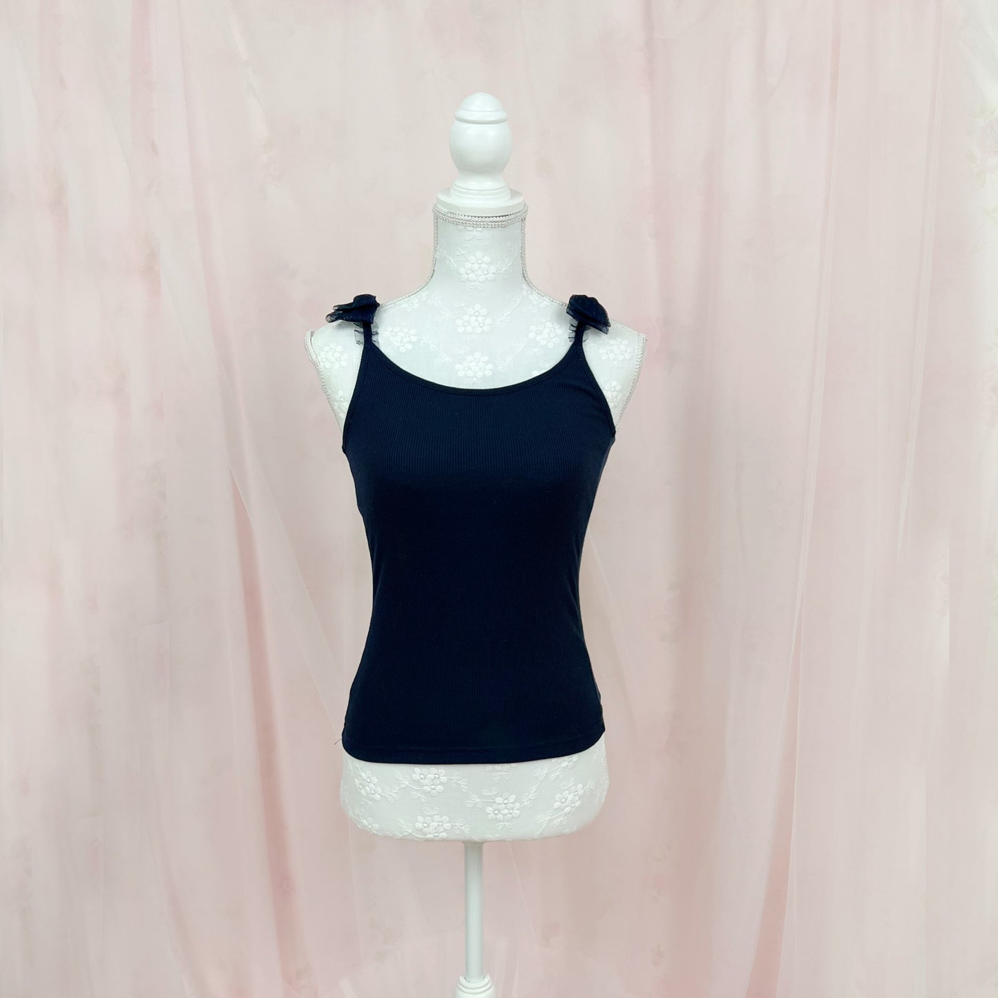 (18% OFF) LIZ LISA Tulle Bow Camisole (Navy)