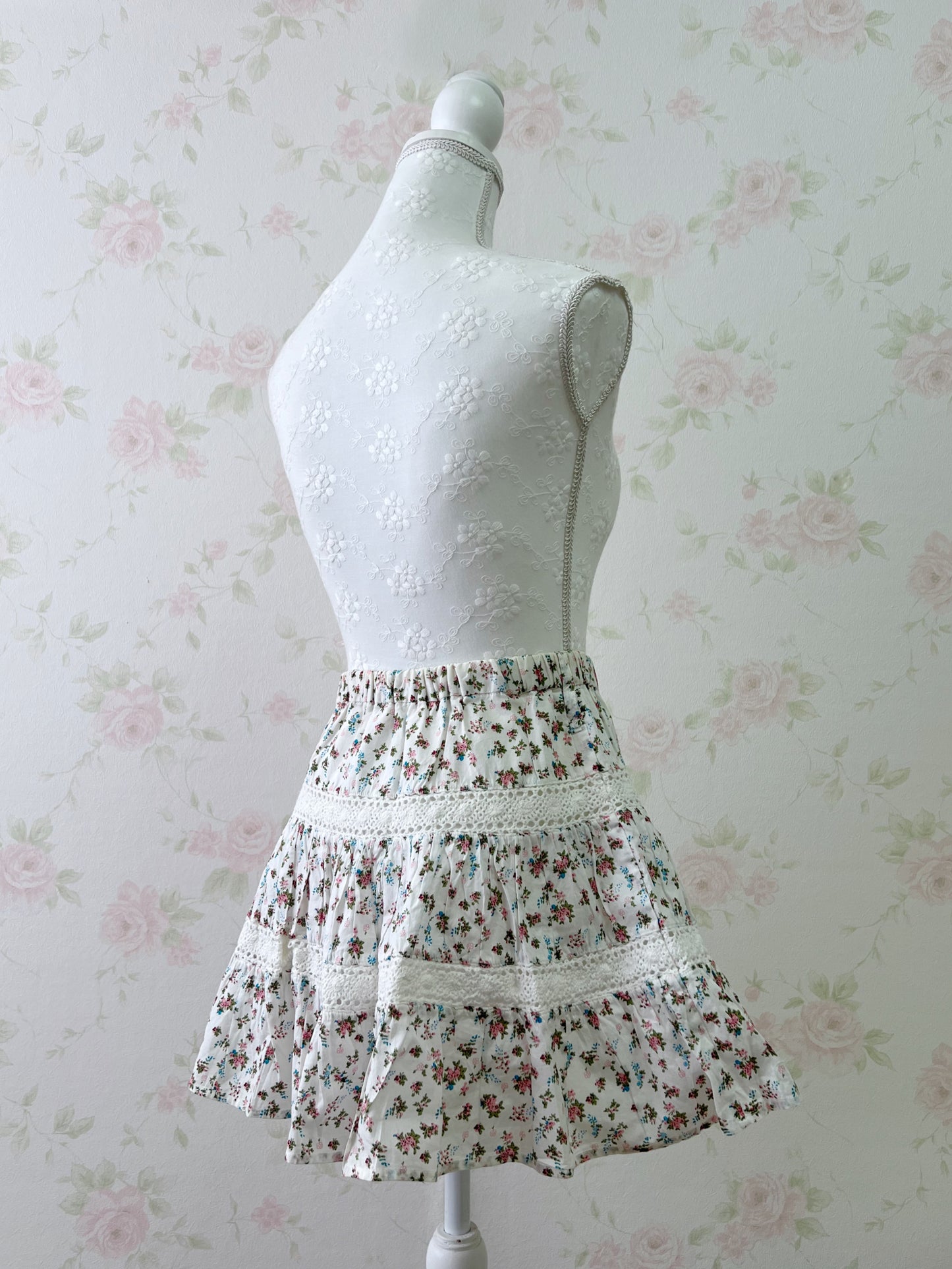 Honey’s Floral Cotton Lace Skirt
