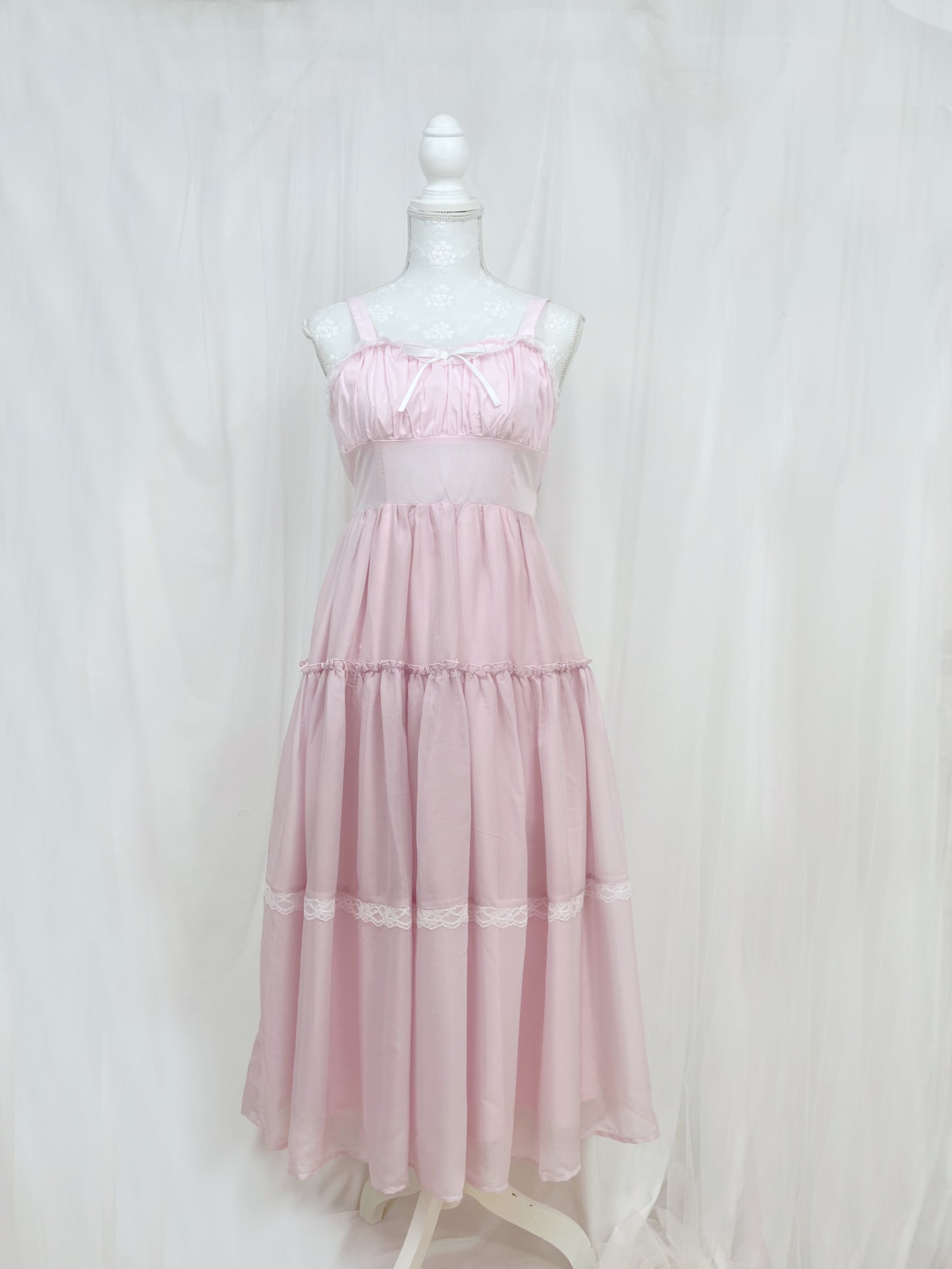 Lovely Tency Lolita Lace Tiered Jumper Dress