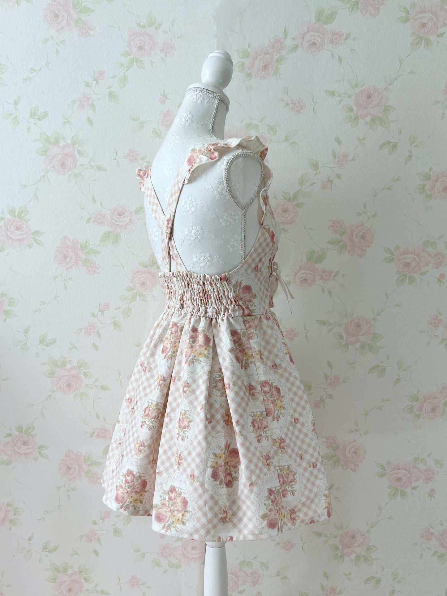 LIZ LISA My Melody Collaboration Checked Jumper Skirt (Peach Pink)