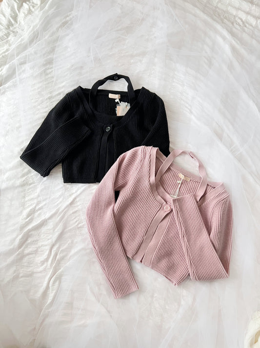 RESEXXY Halter Neck Top Attached Cardigan