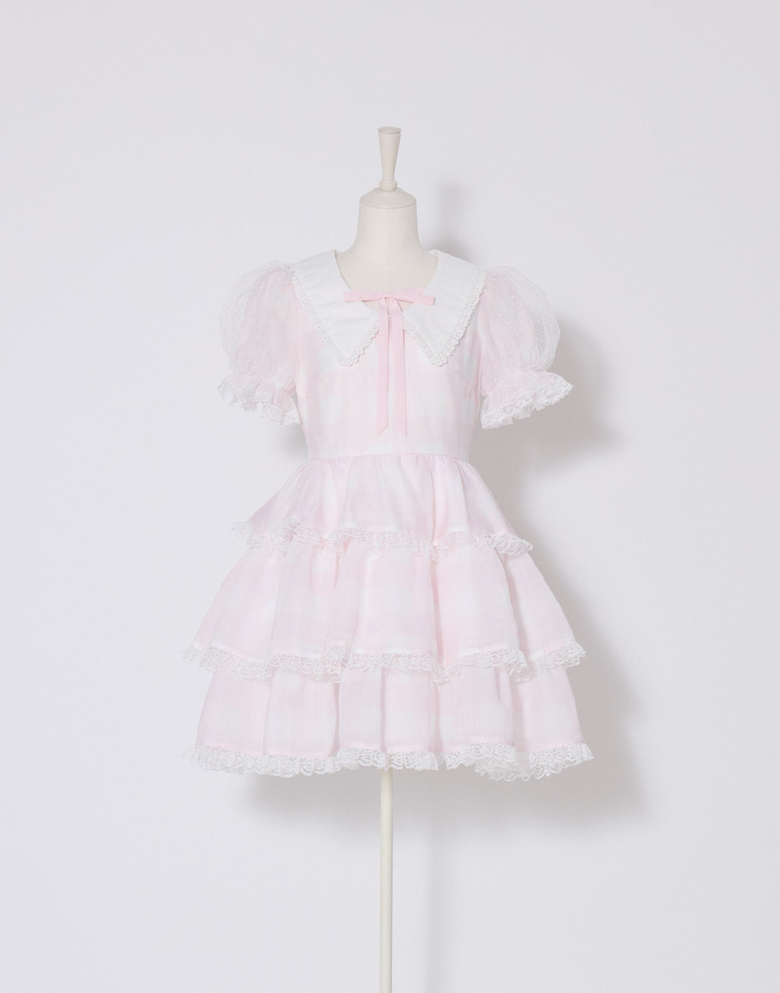 mellfy memory Fairy gingham tiered doll Dress