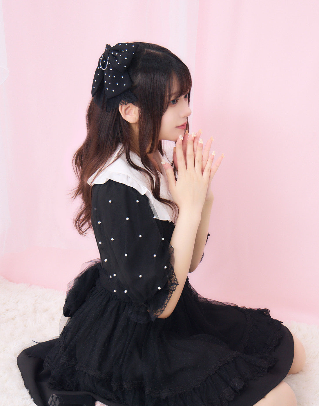 mellfy memory Eternity girly pearl ribbon