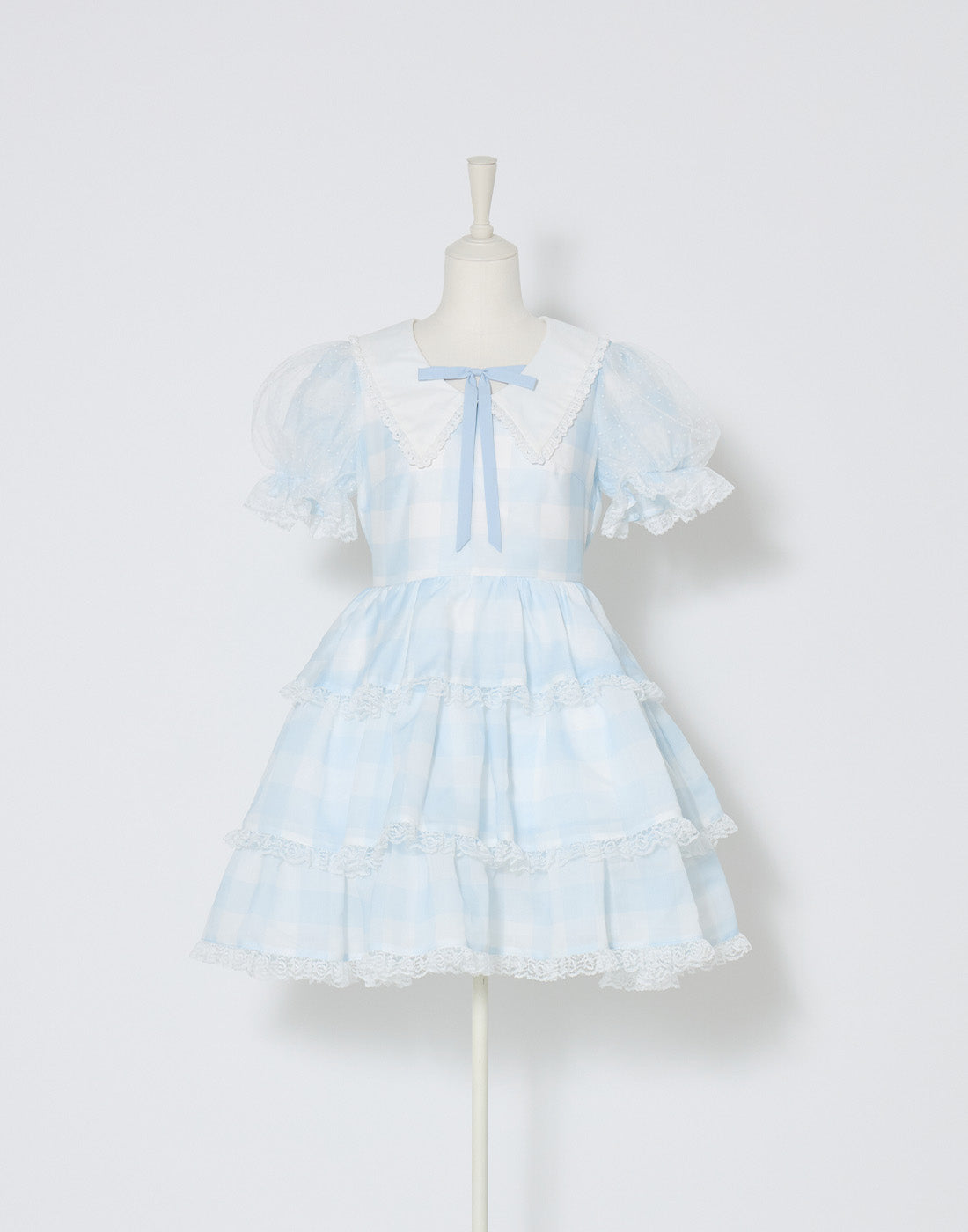 mellfy memory Fairy gingham tiered doll Dress