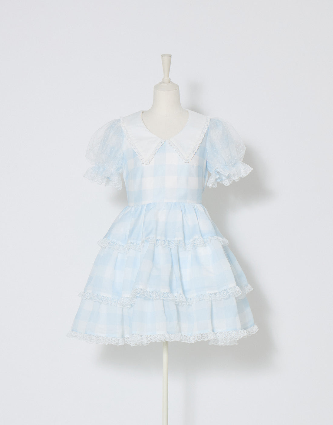 mellfy memory Fairy gingham tiered doll Dress