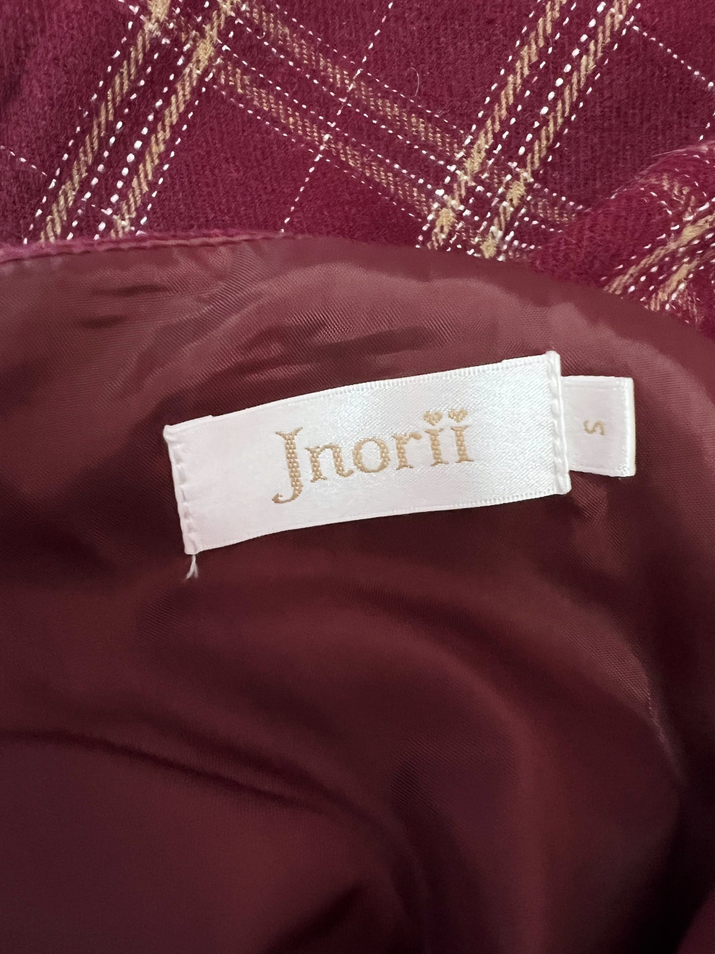 bobon21 Heart Button Jumper Mini Dress (Bordeaux)