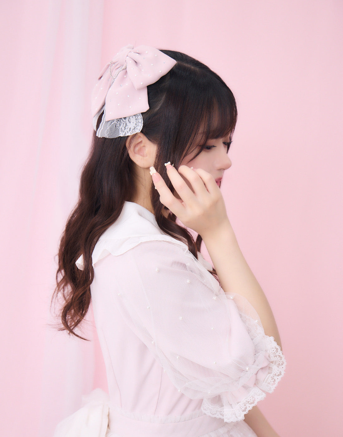mellfy memory Eternity girly pearl ribbon