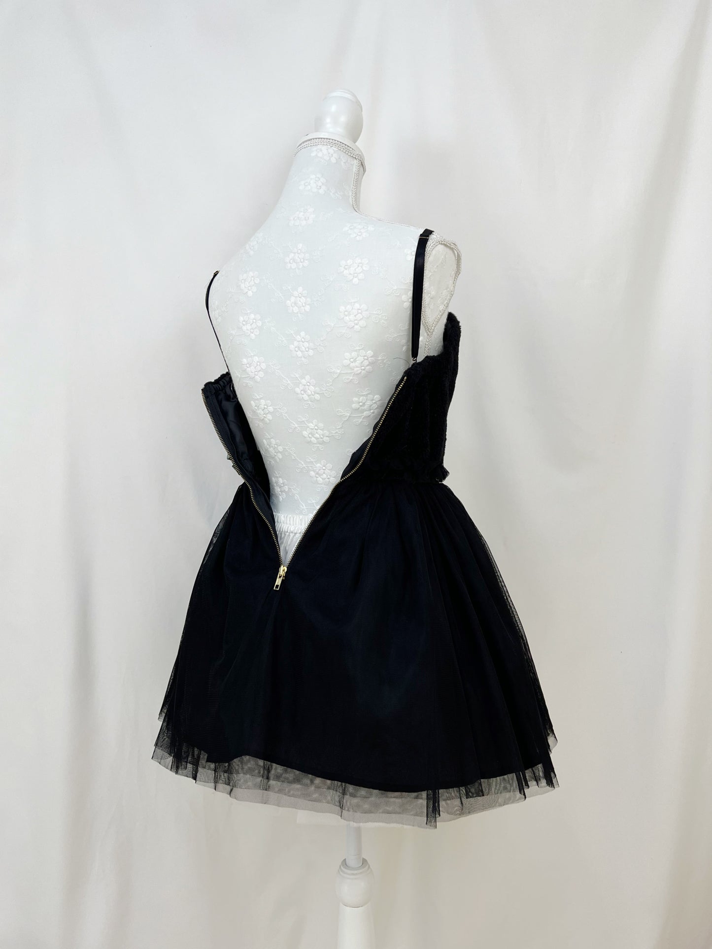 (27% OFF) one spo Eco Fur Tulle Mini Dress (Black)