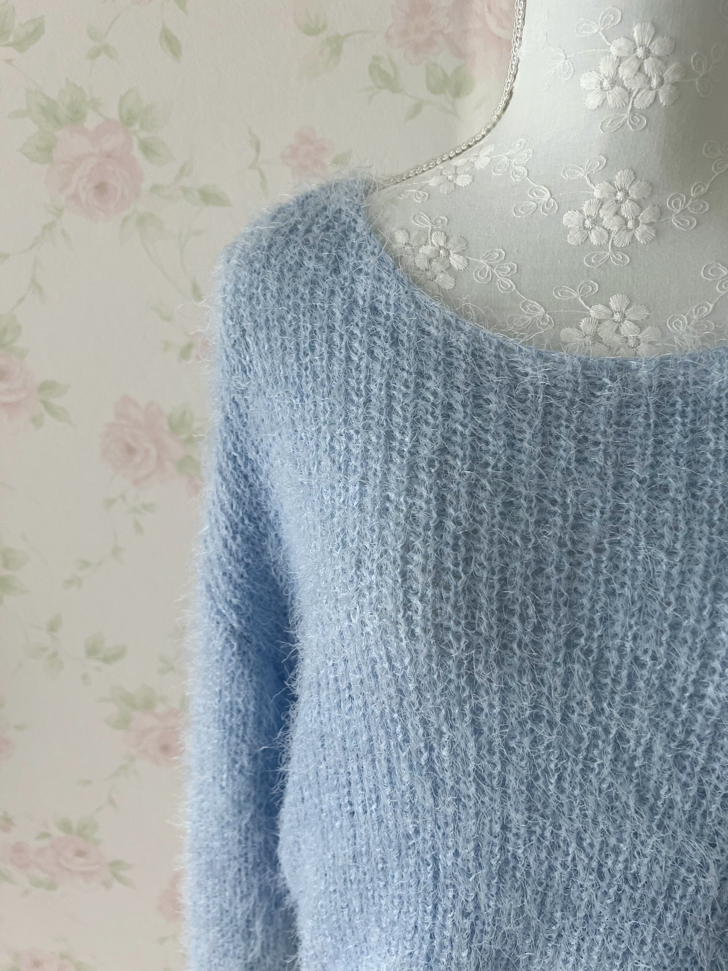 (20% OFF) GRL Shaggy Loose Sweater (Blue)