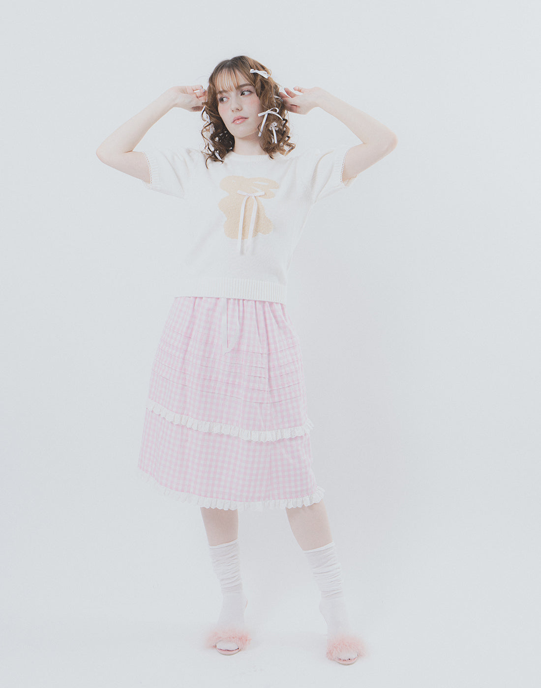 Lolime FANCY BUNNY Knit Top