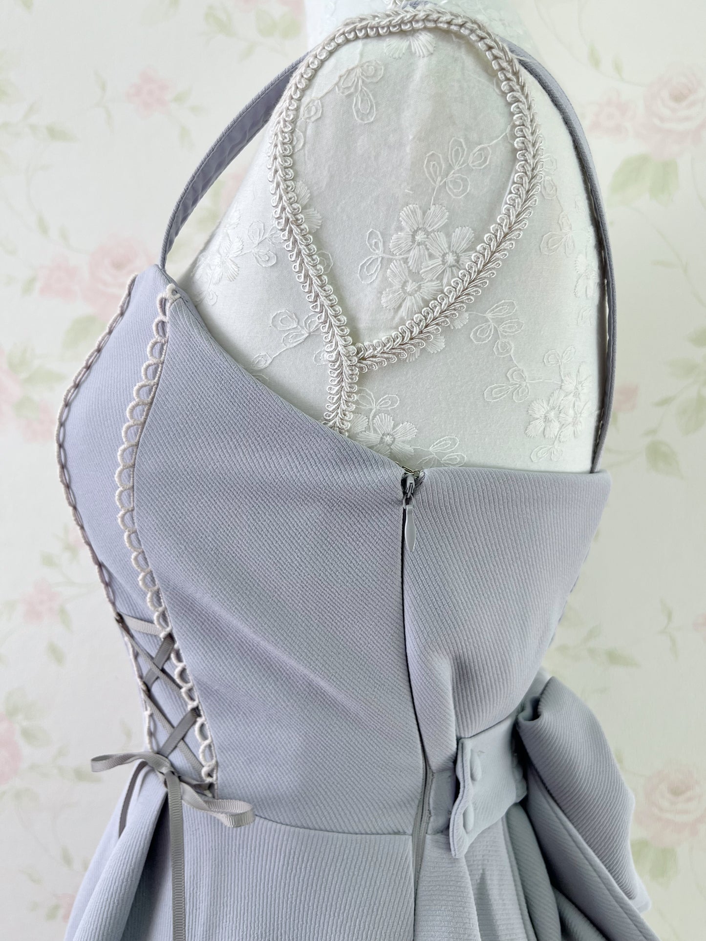 Secret Honey Back Bow Dolly Dress (Purple Blue)