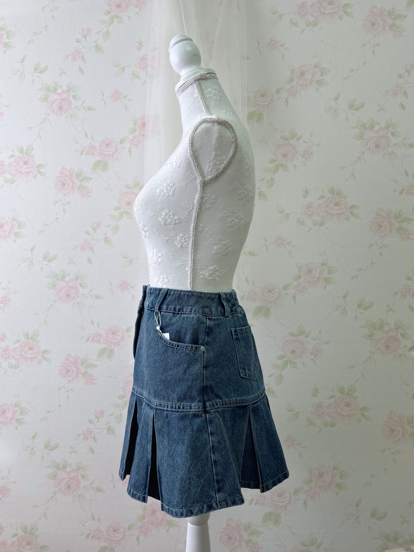 INGNI Pleated Denim Skirt