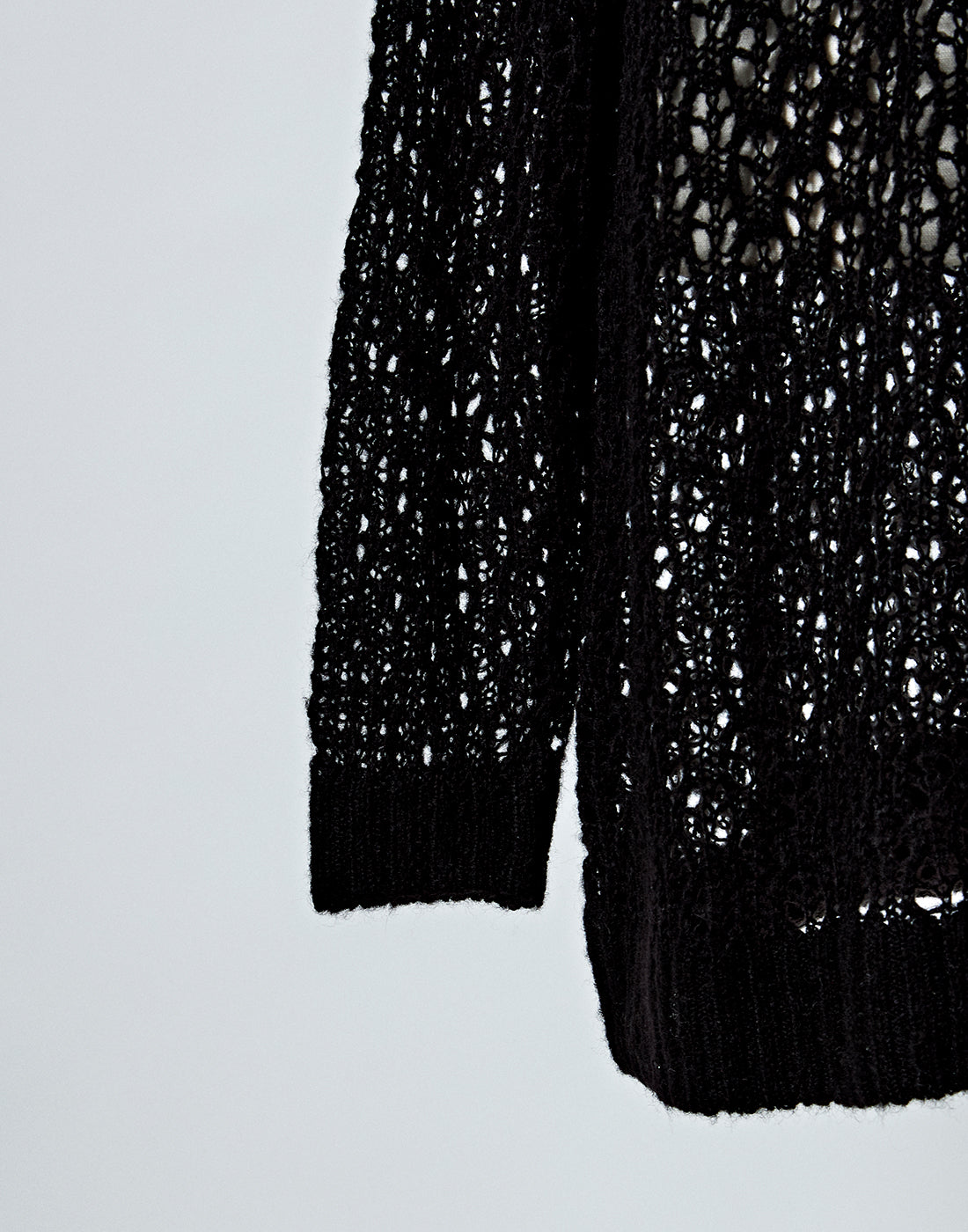 Loose mesh knit hoodie