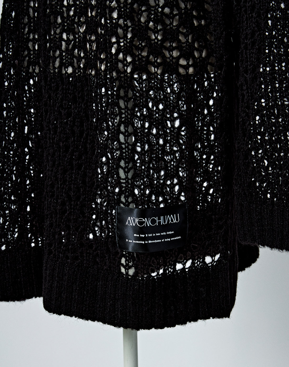 Loose mesh knit hoodie