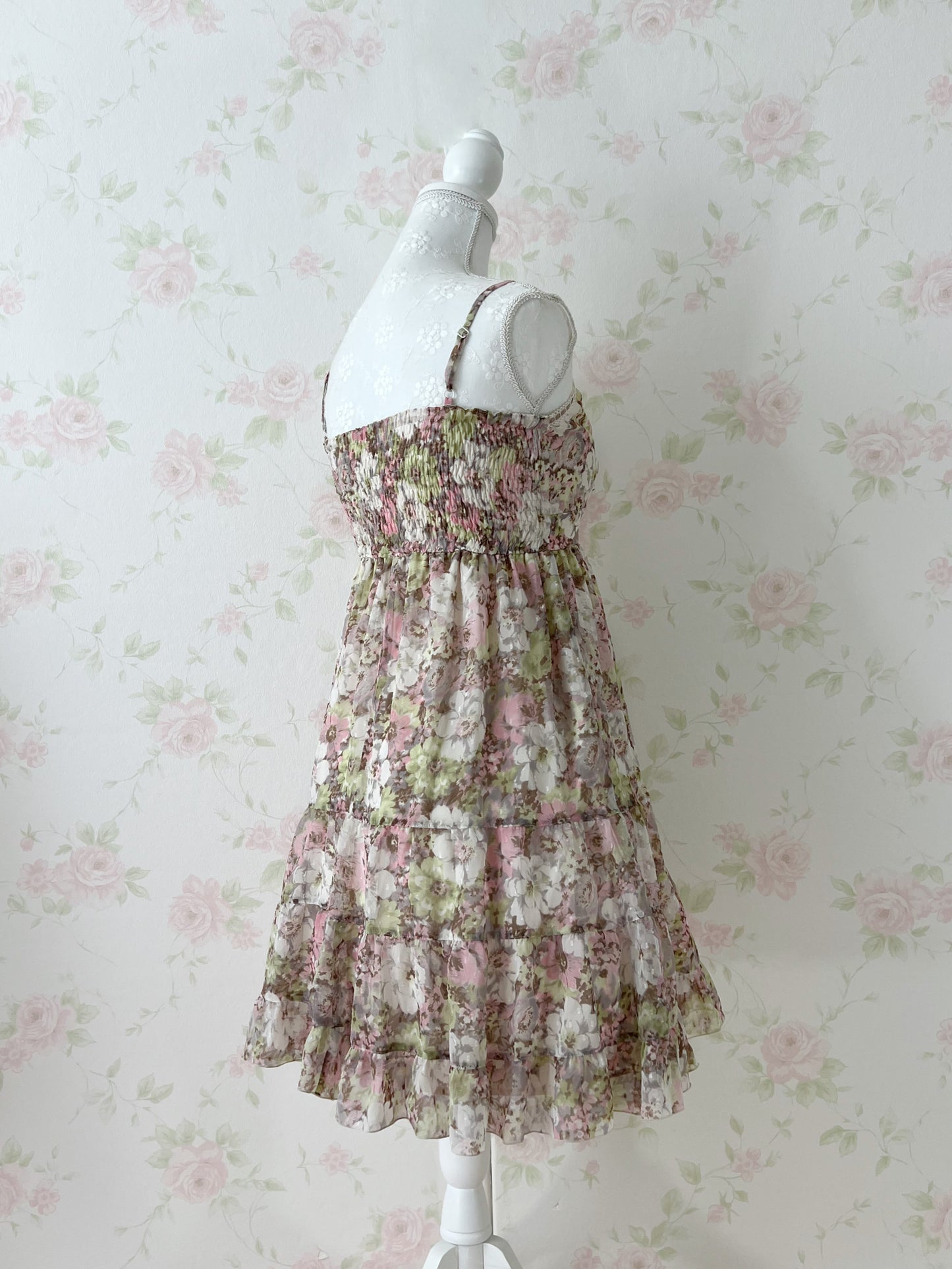 L’EST ROSE Fairy Flower Camisole Chiffon Dress