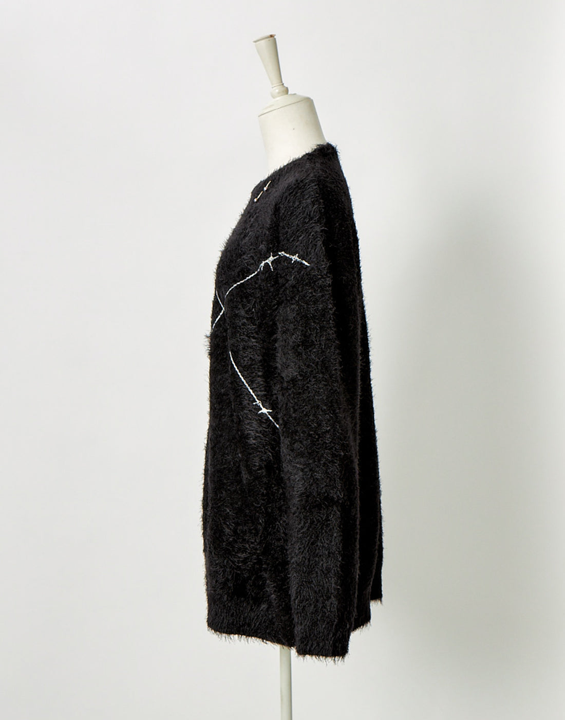 For "A" barbed wire shaggy knit
