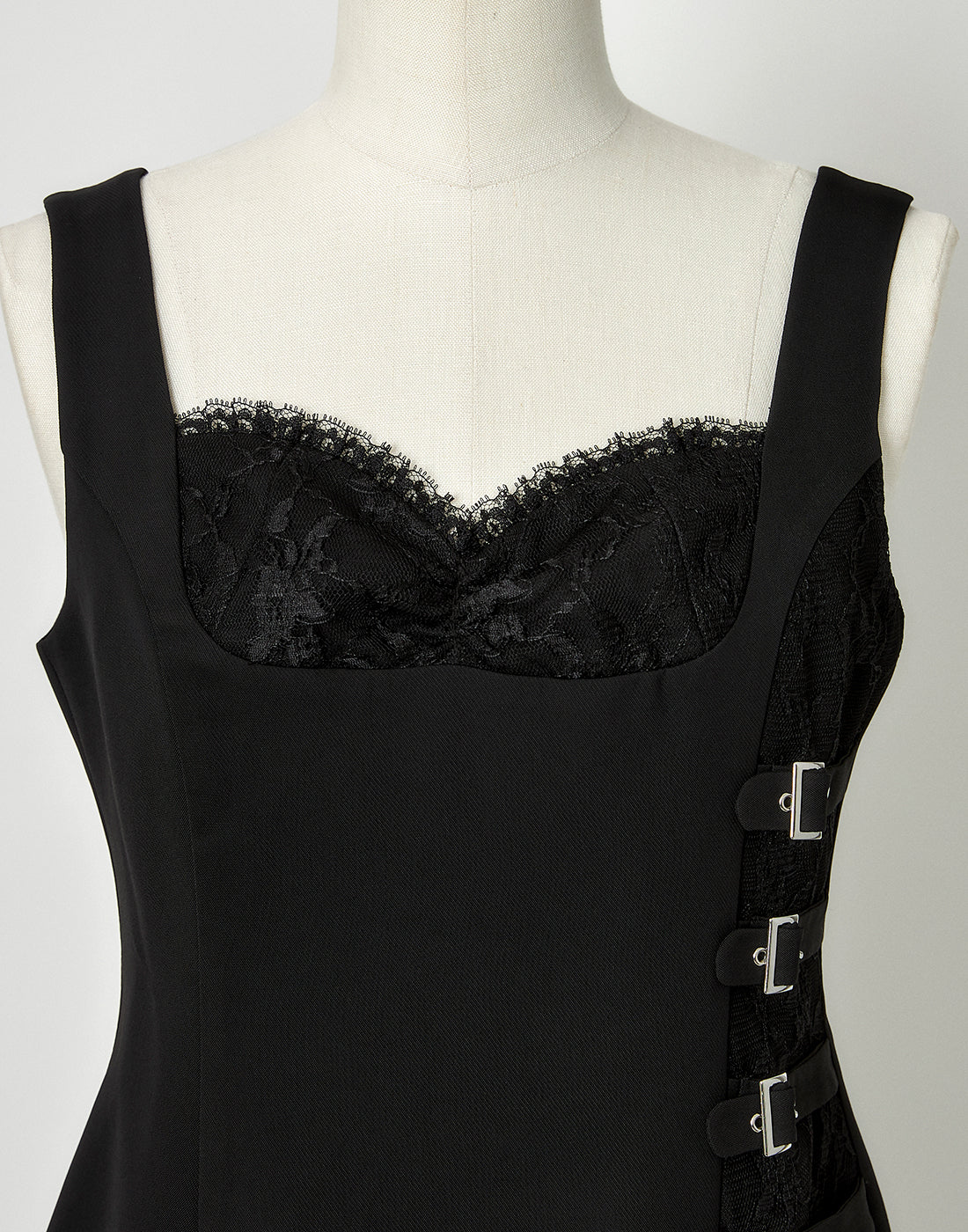 Buckle belt garter dress