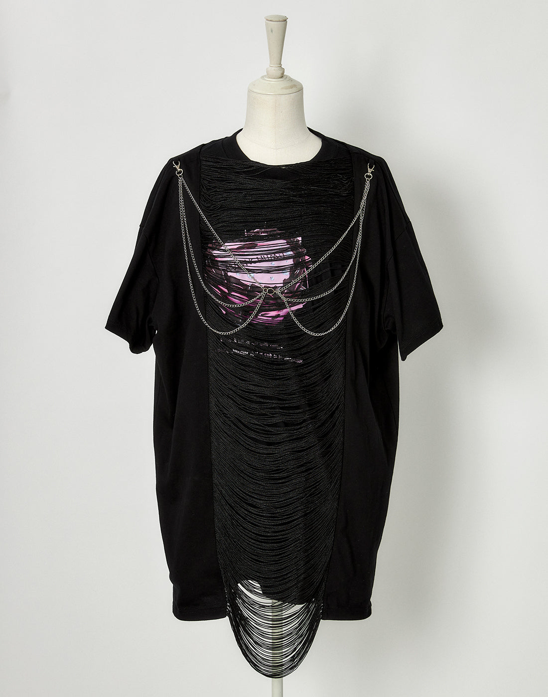 Fringe bone chain t-shirt