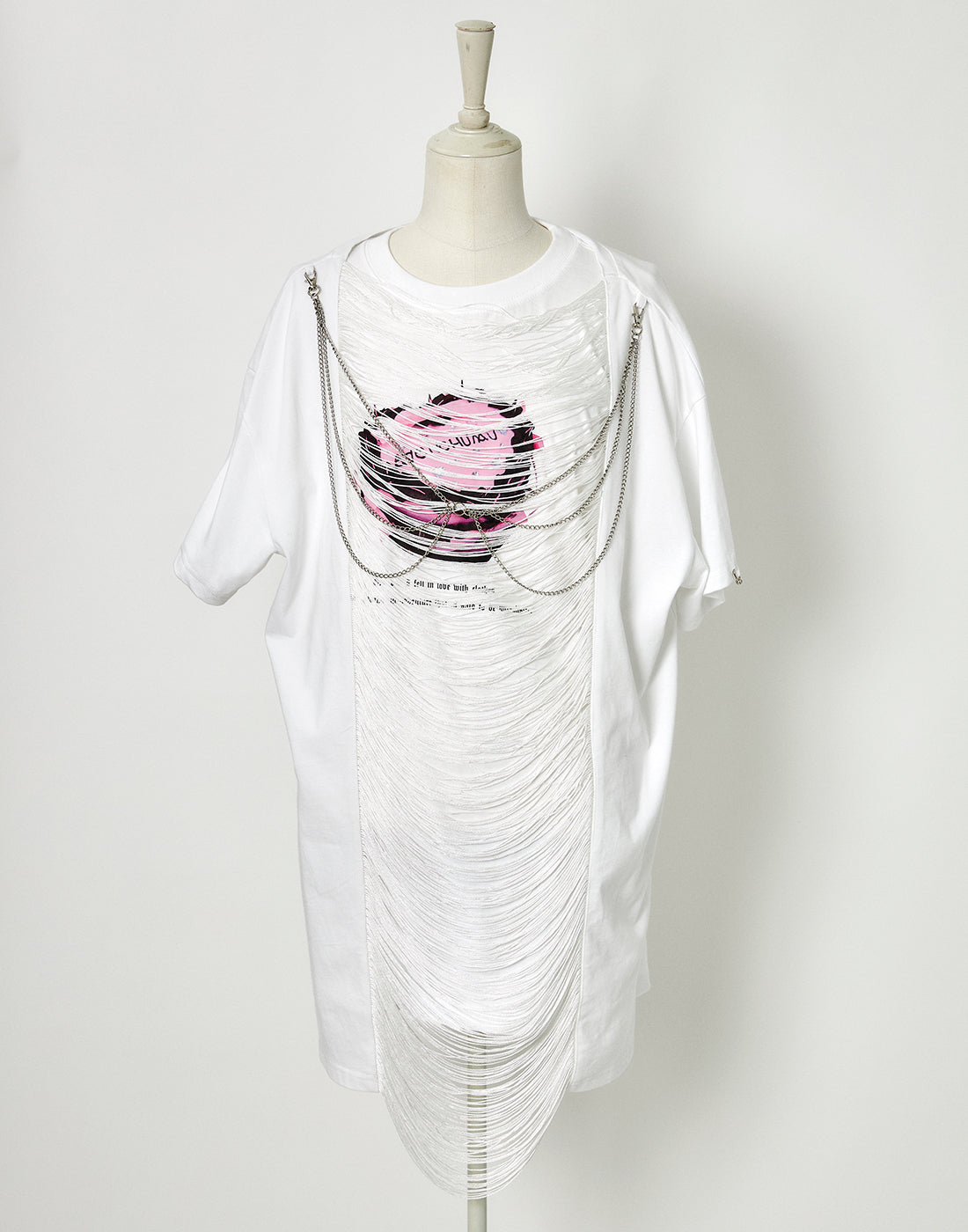 Fringe bone chain t-shirt