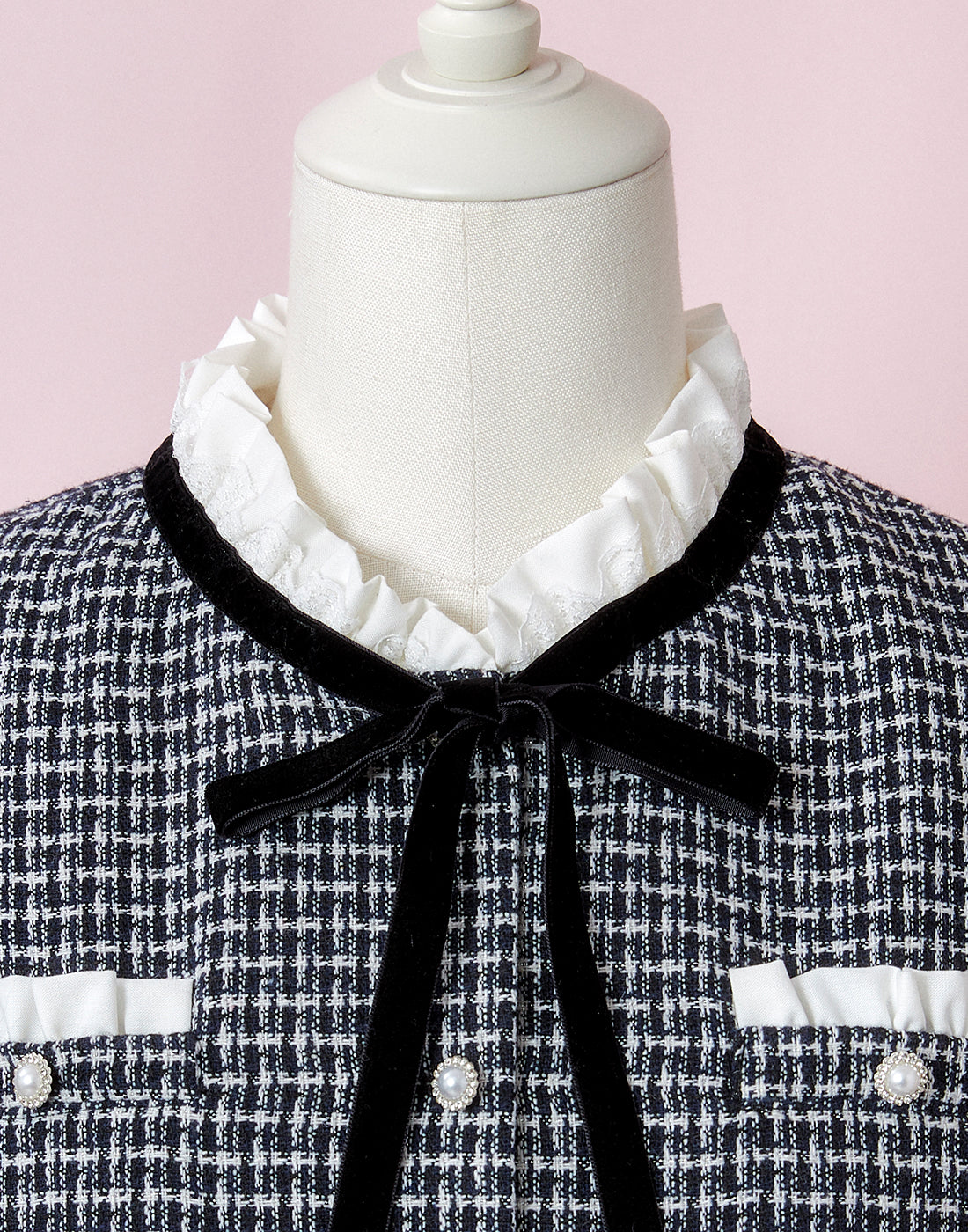 (September Delivery) mellfy memory Love and classy tweed Dress