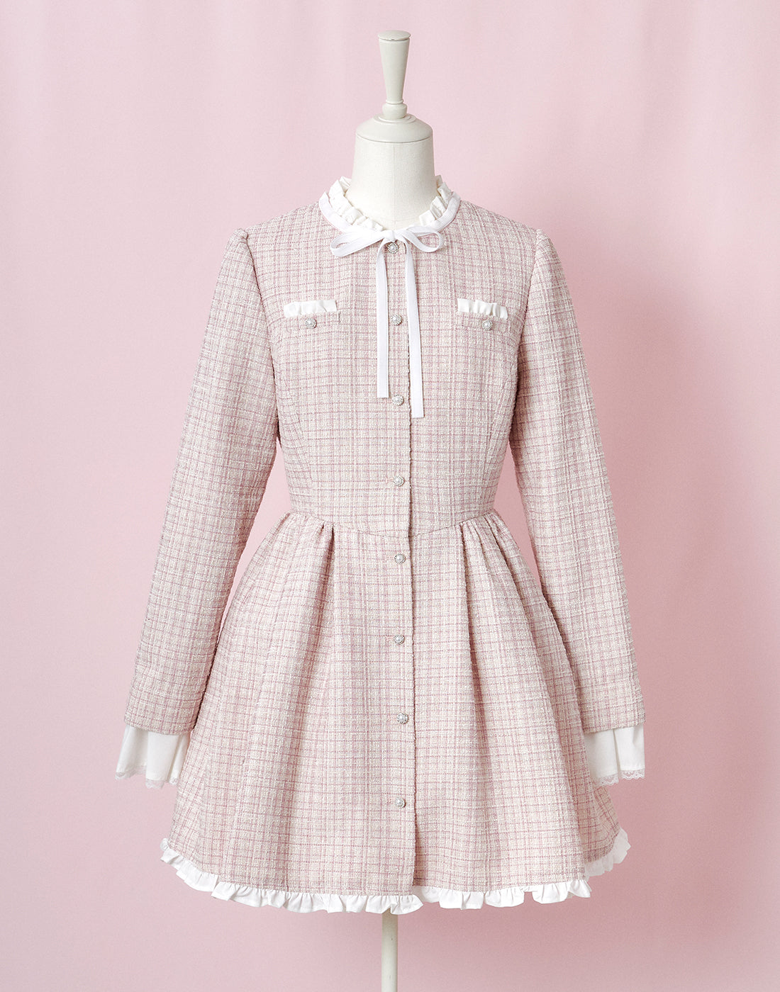 (September Delivery) mellfy memory Love and classy tweed Dress