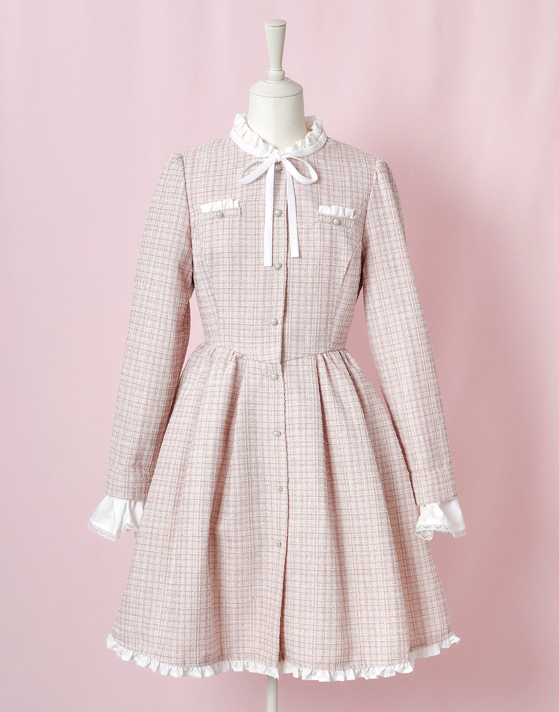 (September Delivery) mellfy memory Love and classy tweed Dress