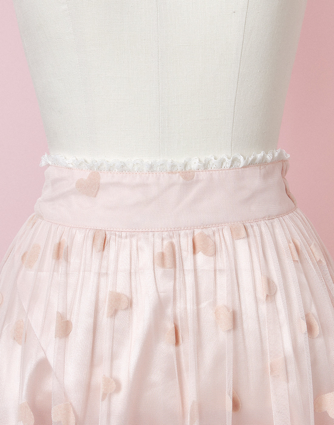 (September Delivery) mellfy memory Dreamy heart tulle Skirt