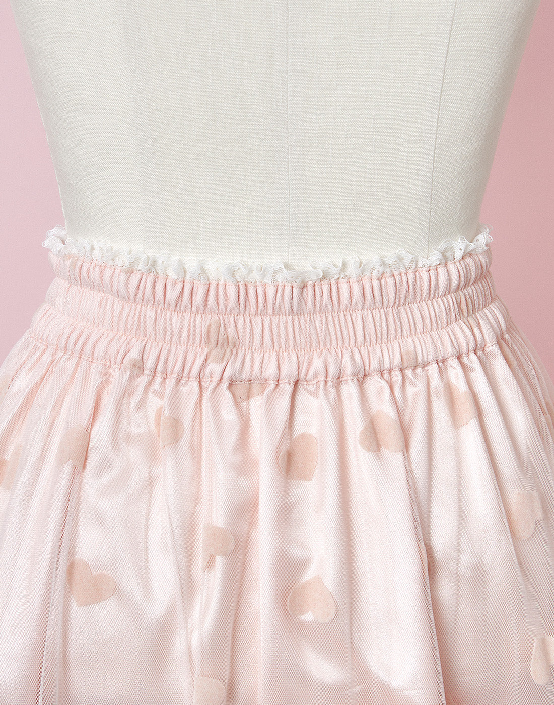 (September Delivery) mellfy memory Dreamy heart tulle Skirt