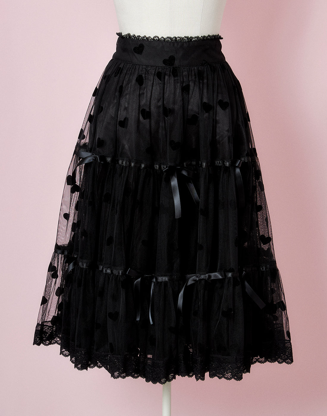 (September Delivery) mellfy memory Dreamy heart tulle Skirt