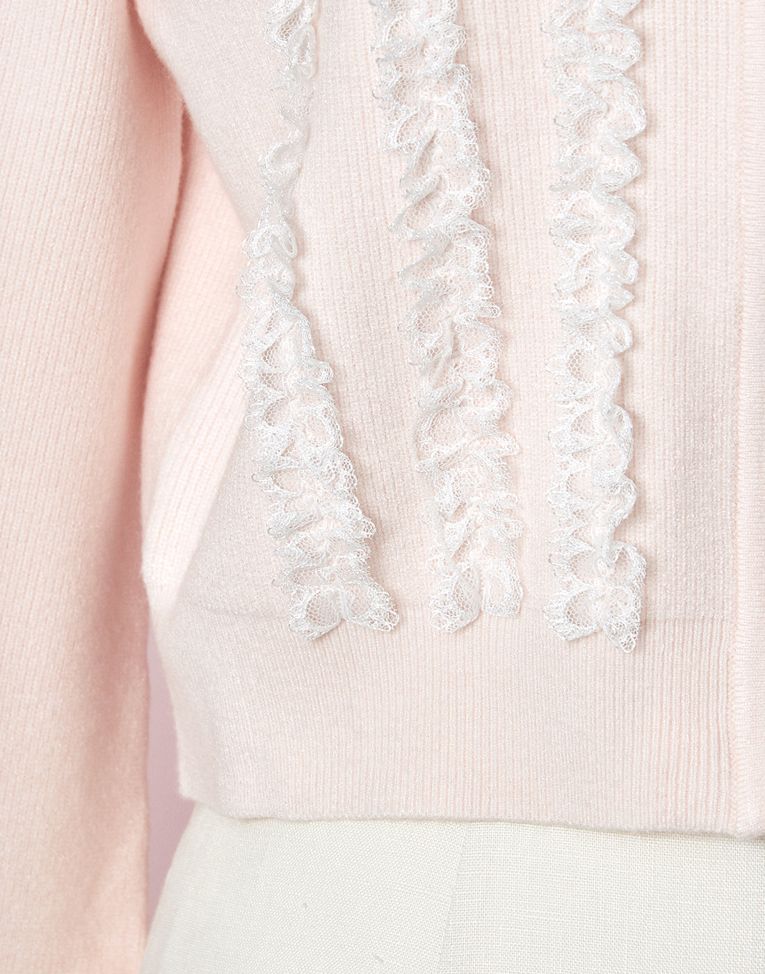 mellfy memory Ribbon & lace ruffle headdress hoodie