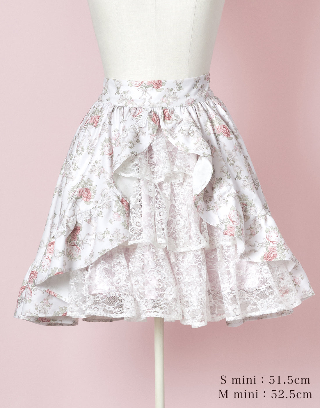 (October Delivery) mellfy memory Princess Rococo Rose lace Skirt