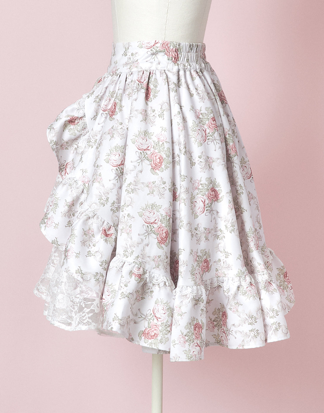 (October Delivery) mellfy memory Princess Rococo Rose lace Skirt