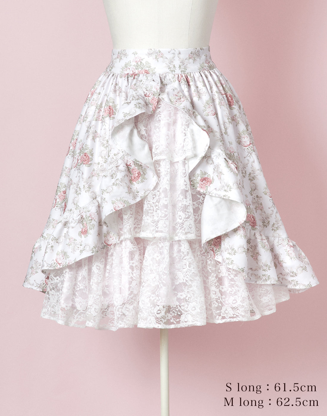 (October Delivery) mellfy memory Princess Rococo Rose lace Skirt