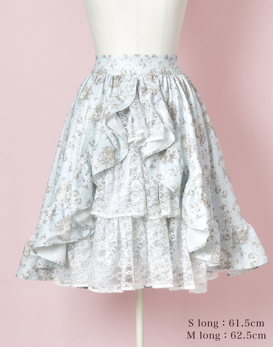 (October Delivery) mellfy memory Princess Rococo Rose lace Skirt