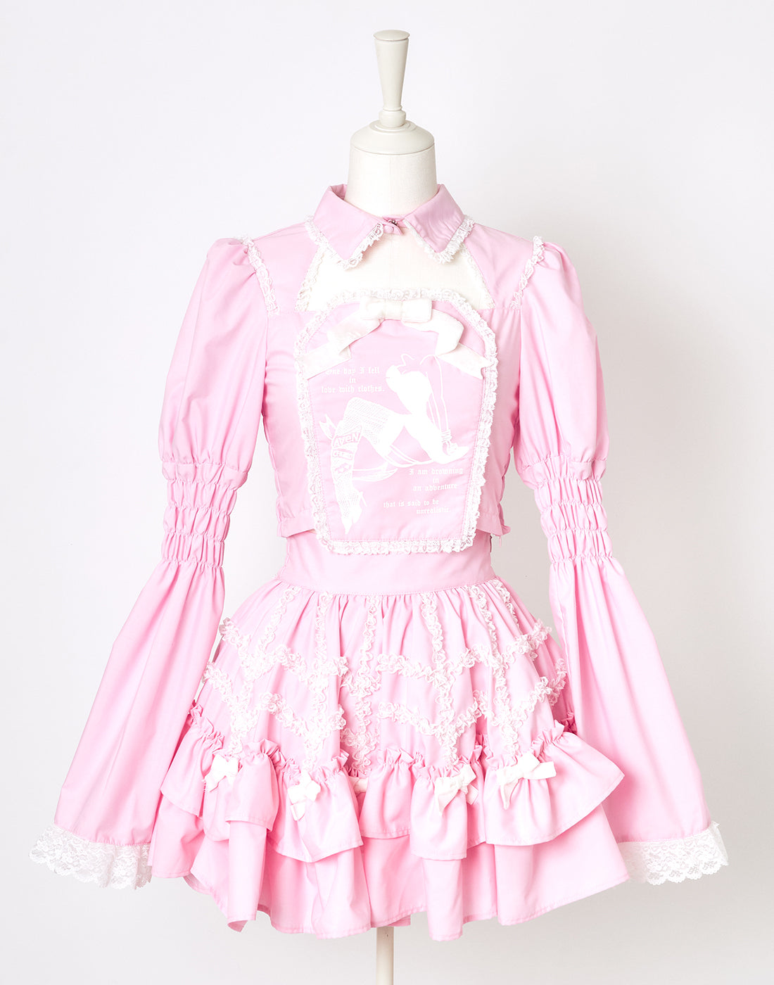 (Deliver In Late October) AVENCHUMU Lace spider frill & ribbon skirt