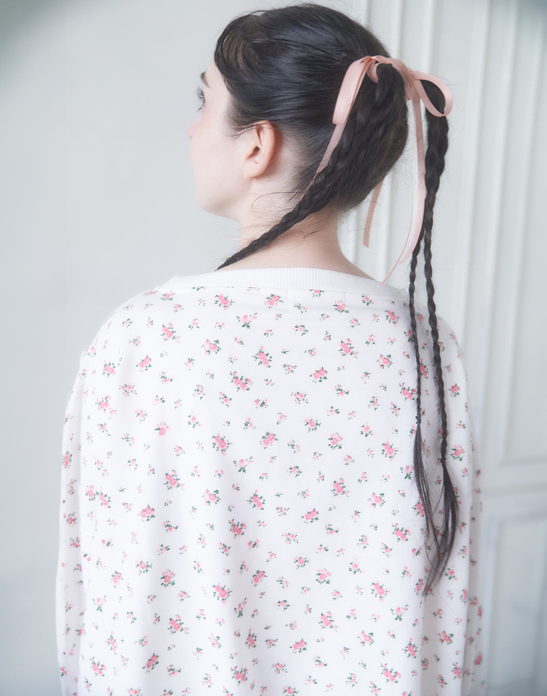 <Deliver In November> Lolime frilly tiny floral Sweat Shirt