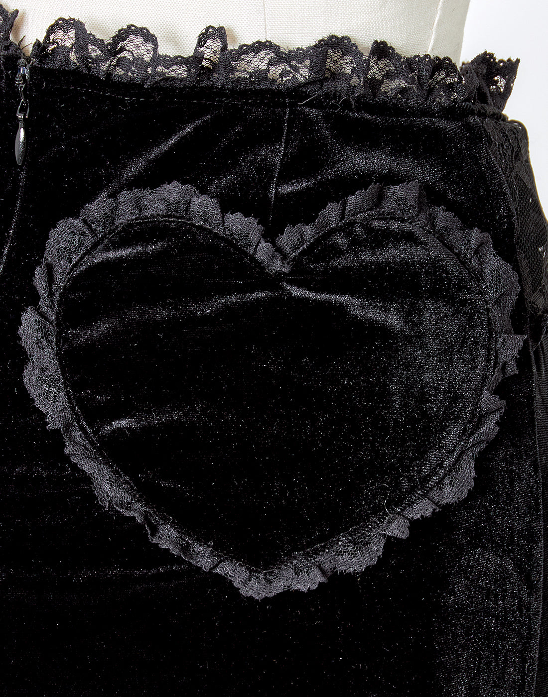AVENCHUMU Rhinestone logo garter velor flare pants
