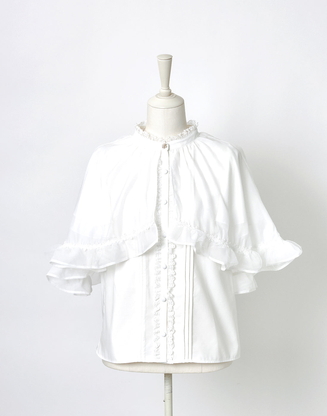 <April Delivery> mellfy memory Angel's play sheer cape Blouse