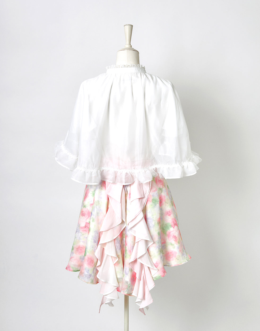 <April Delivery> mellfy memory Angel's play sheer cape Blouse