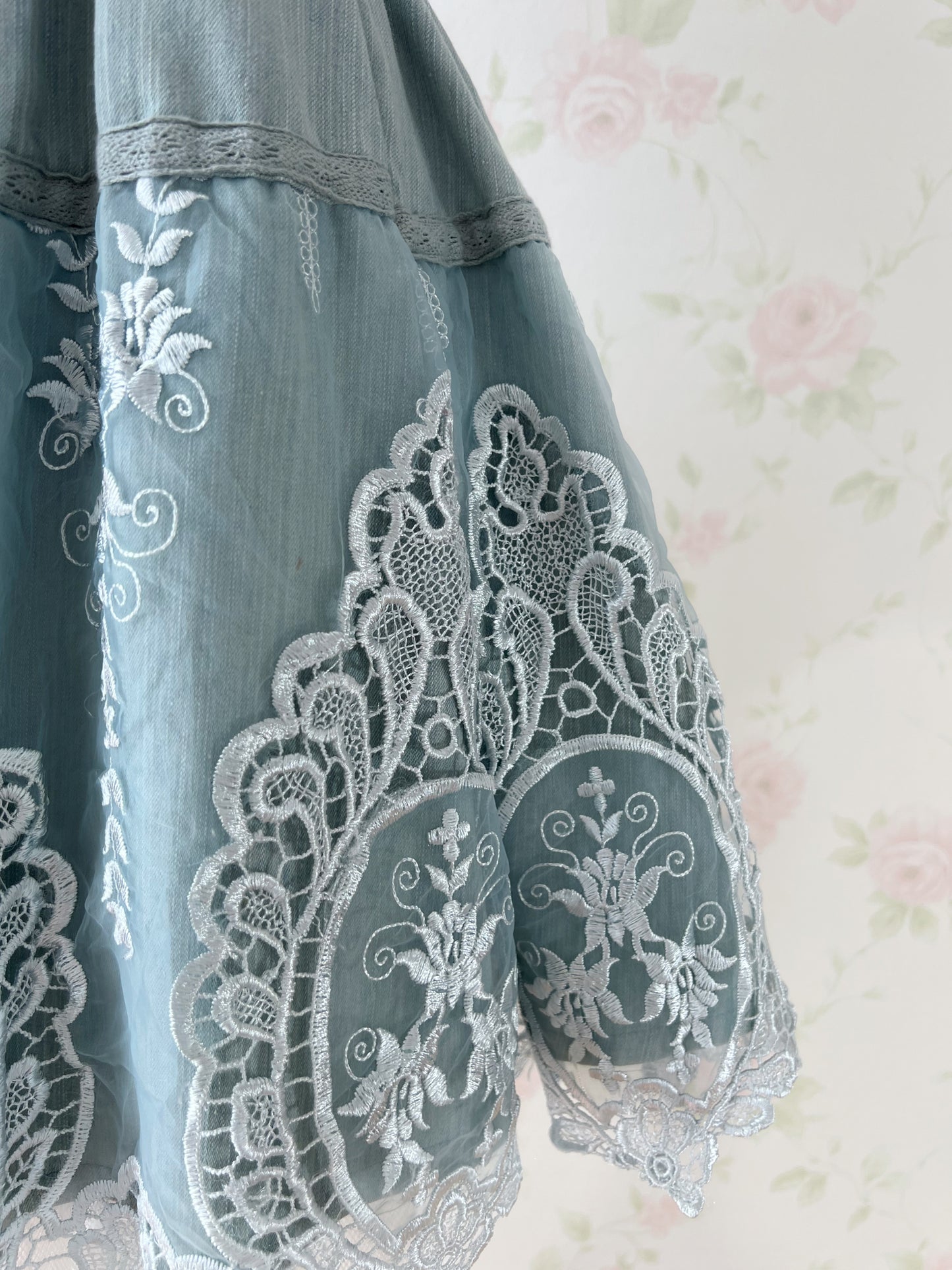 LIZ LISA Denim Lace Mini Dress