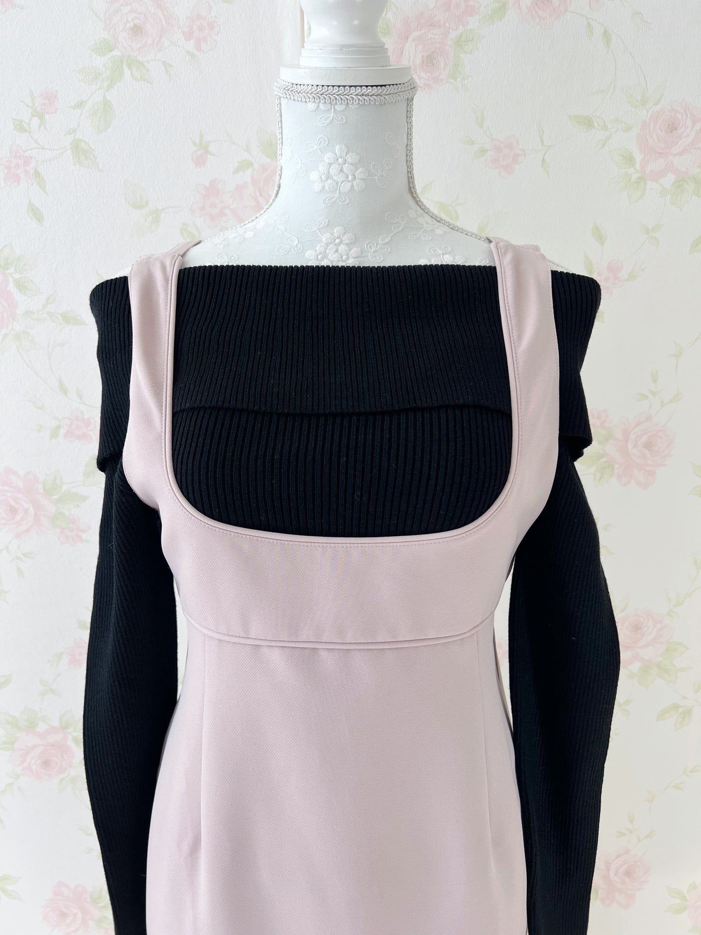 GRL Off Shoulder Knit Top (Black)