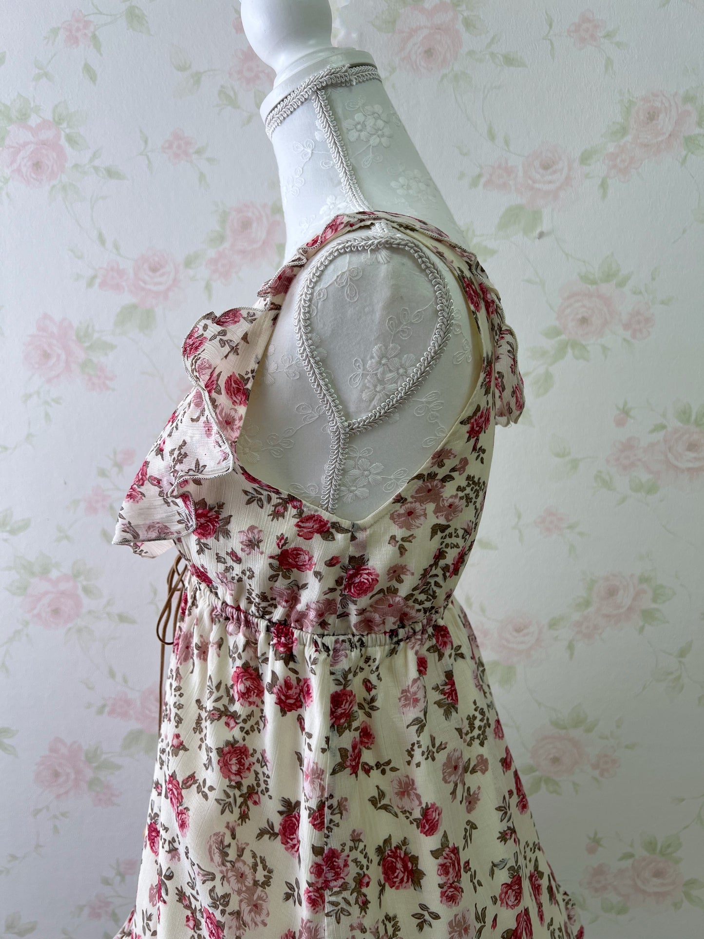 LODISPOTTO Floral Ruffled Jumper Dress