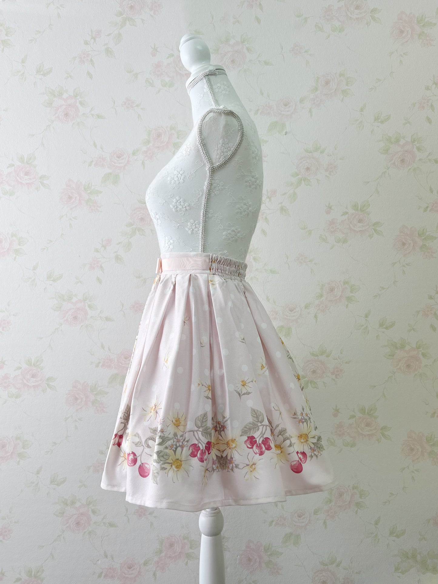 LIZ LISA Margaret Cherry Skirt (Pink)