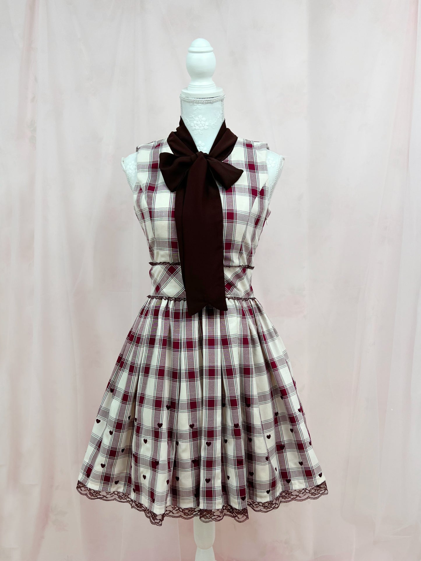 (46% OFF) mille fille closet by LODISPOTTO Heart Dot Checked Dress