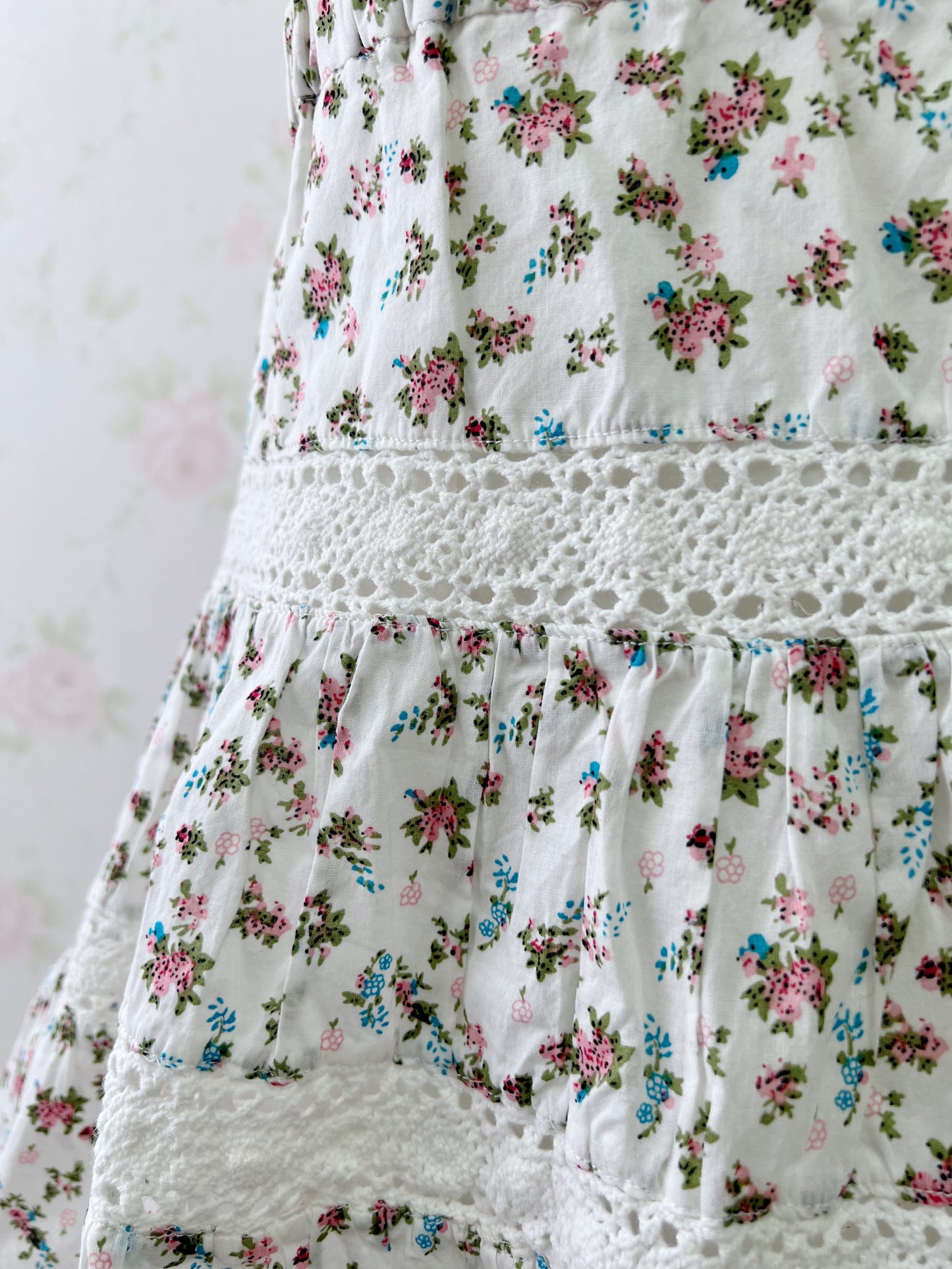 Honey’s Floral Cotton Lace Skirt